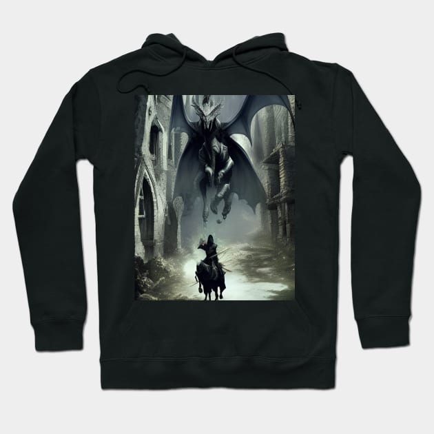 Dragon and Archer Hoodie by GrafDot